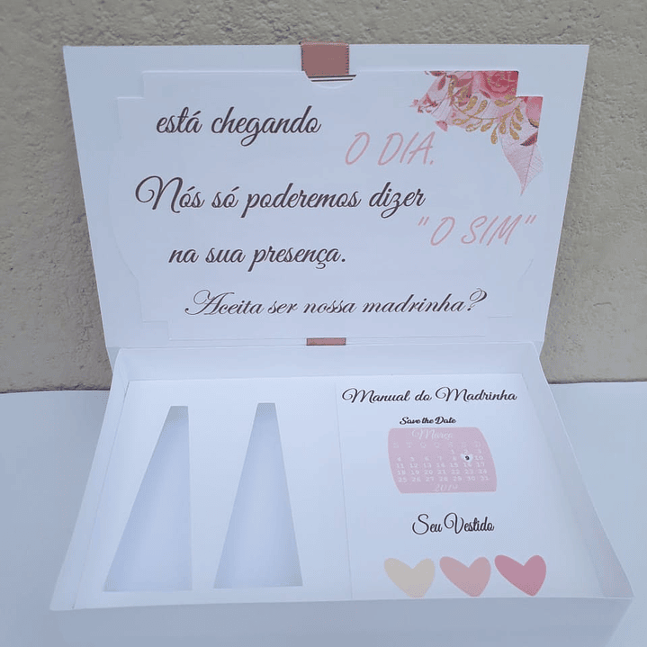 Arquivo de Corte Caixa Madrinha Casamento Esmaltes 1