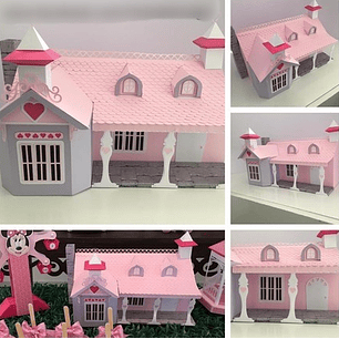 Arquivo de Corte Caixa Casa Minnie Replica Casa de Orlando