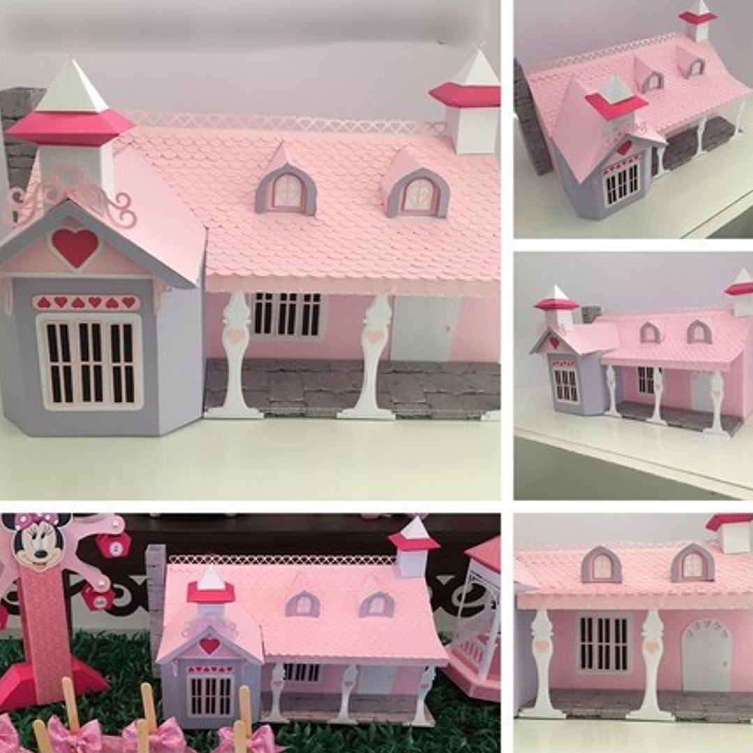 Arquivo de Corte Caixa Casa Minnie Replica Casa de Orlando 1