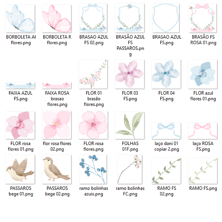 Kit Digital Flores Suaves  3