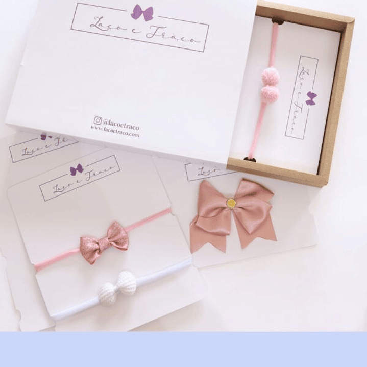 Arquivo de Corte Caixa e Tags para Tiara e Laço de Bêbê 1