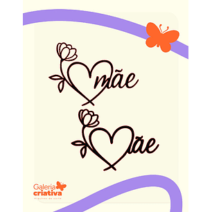 Arquivo Topo de Bolo Mãe Coração