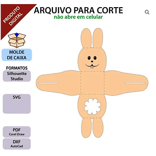Arquivo Páscoa Molde Caixinha Alfajor 
