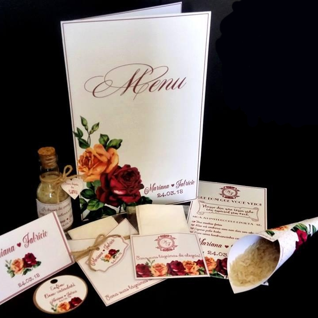 Arquivo de Corte Kit Casamento Marsala  1