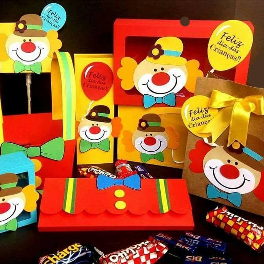 Arquivo de Corte Dia das Crianças Palhaços 1