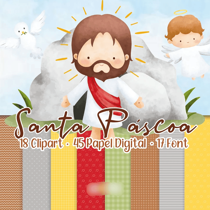 Kit Digital Páscoa Cristã Santa  1