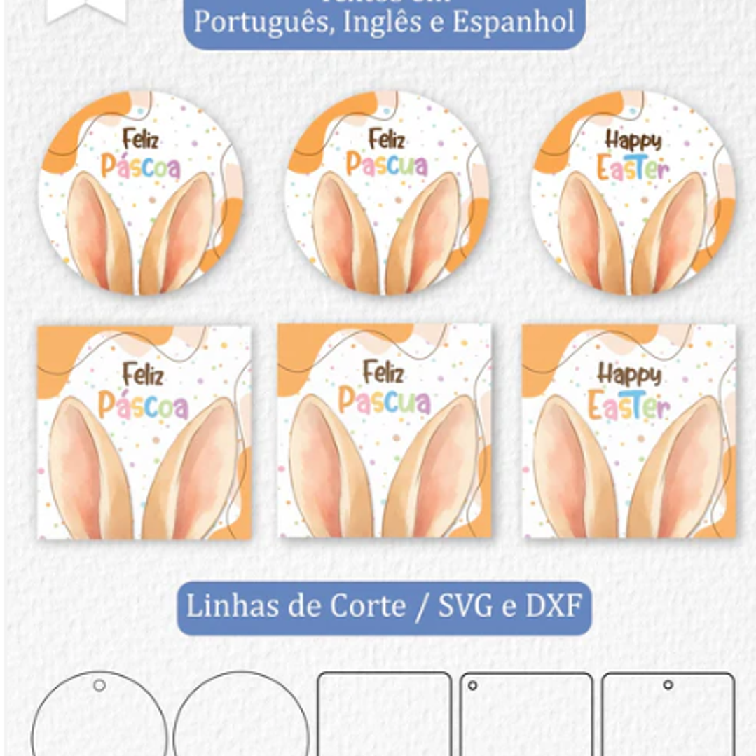 Arquivo Páscoa Tag e Adesivo 6cm  2