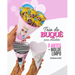 Arquivo Páscoa Trio de Buquê Bombom