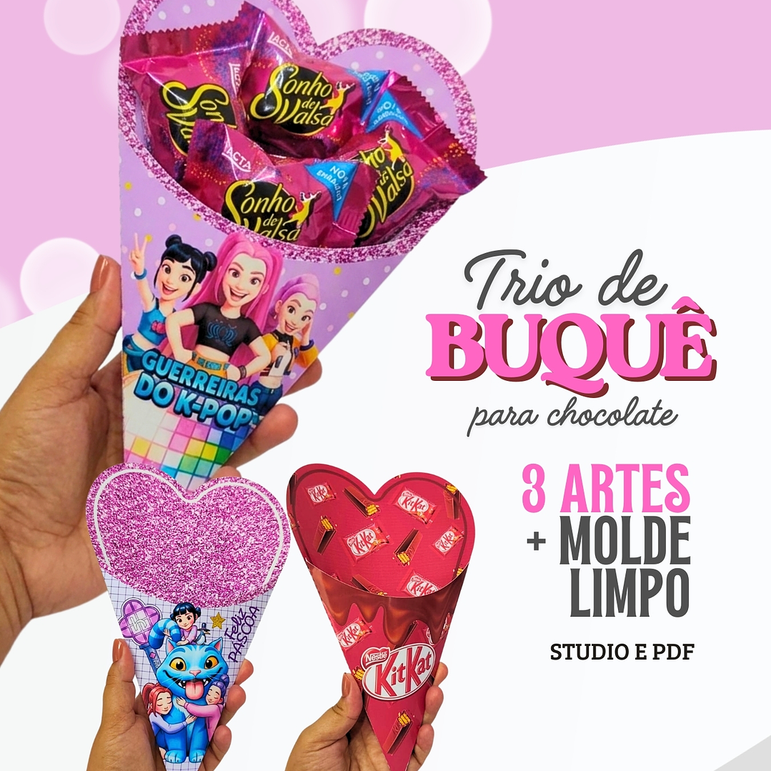 Arquivo Páscoa Trio de Buquê para Bombom 1