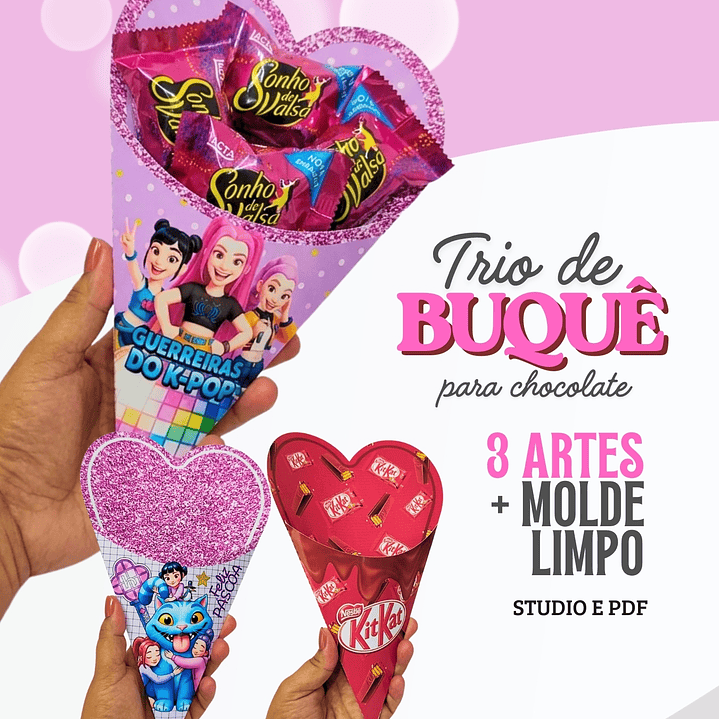 Arquivo Páscoa Trio de Buquê para Bombom 1