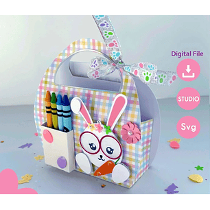 Arquivo Páscoa Molde Caixa Cesta de Atividades 