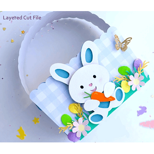 Arquivo Páscoa Molde Caixa Cestinha 