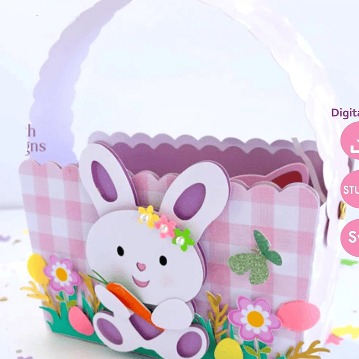 Arquivo Páscoa Molde Caixa Cestinha  2