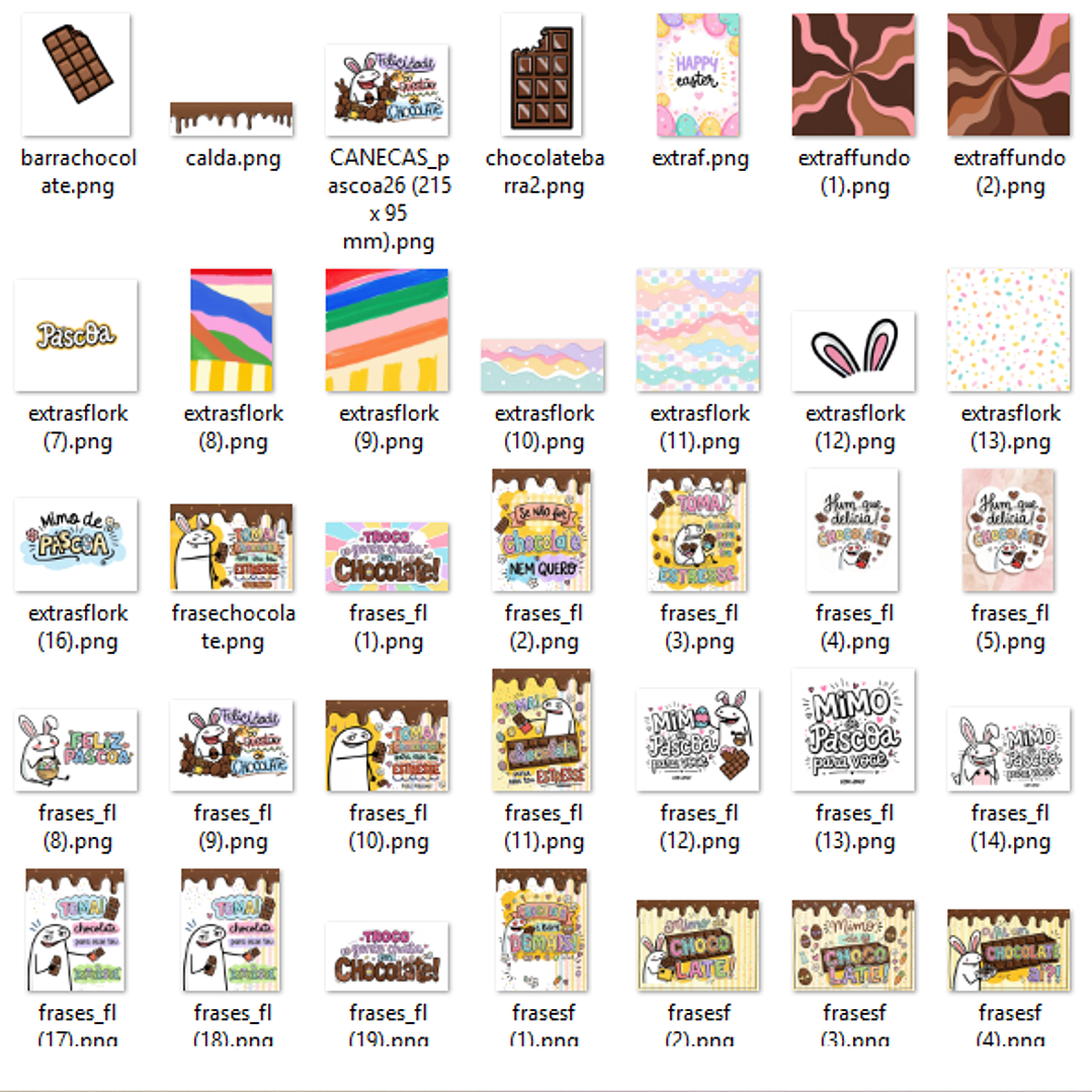 Kit Digital Páscoa Pack Flork  Chocolovers  2