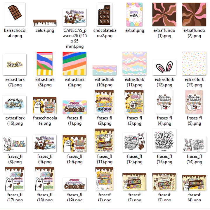 Kit Digital Páscoa Pack Flork  Chocolovers  2