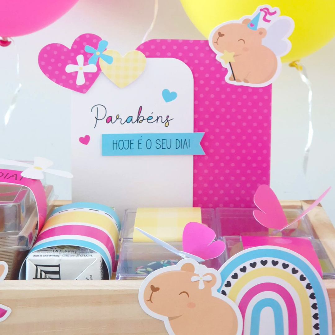 Arquivo Cesta Mesa Posta Capivara Menina 9