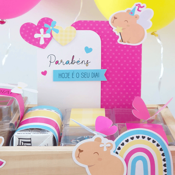 Arquivo Cesta Mesa Posta Capivara Menina 9