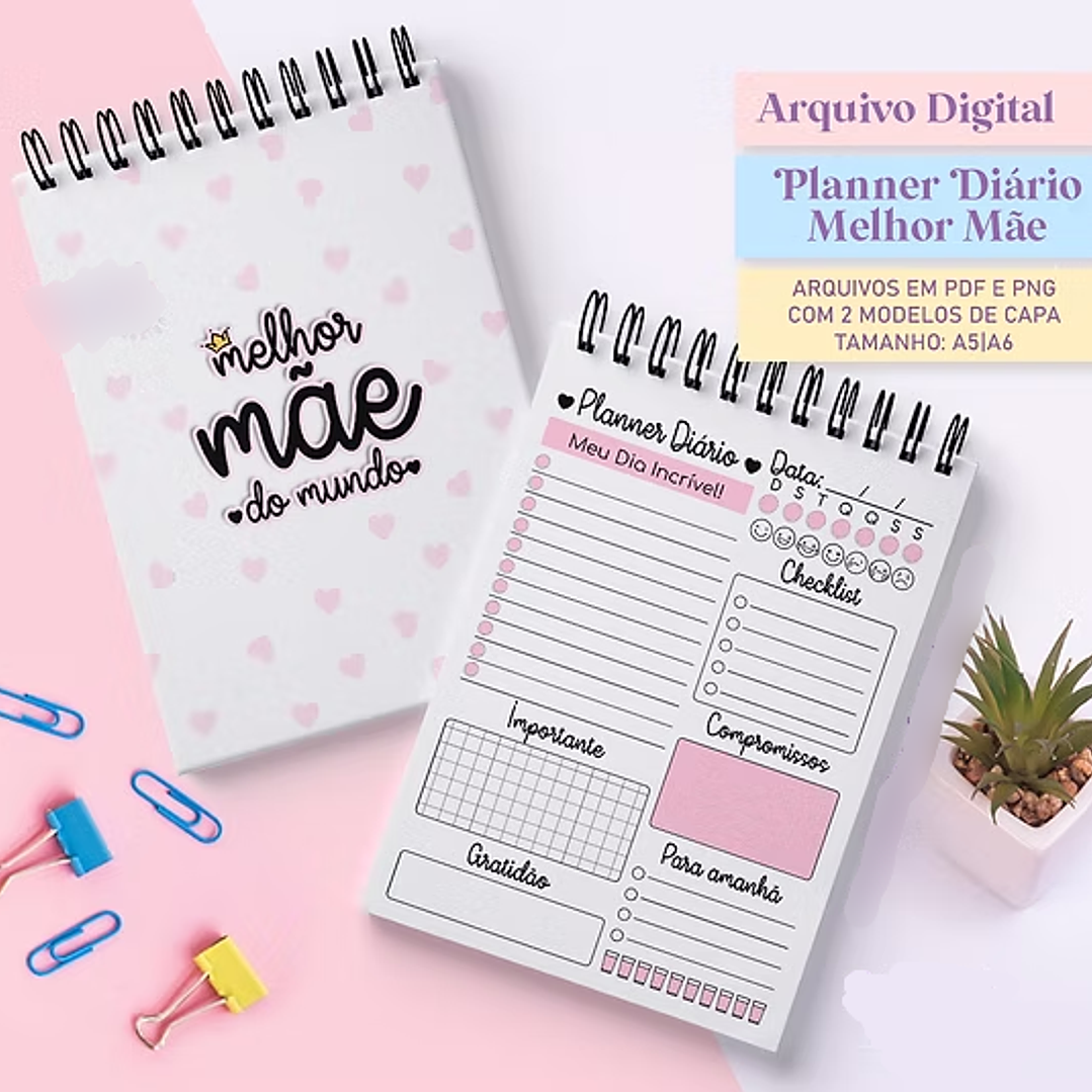 Arquivo Dia das Mães Planner Diário  1