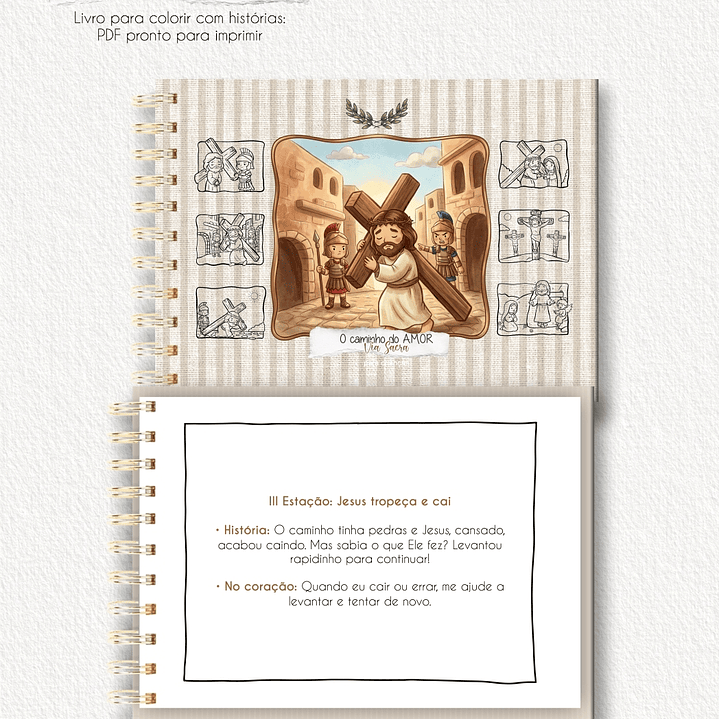 Arquivo Páscoa Livro de Colorir A5 A Caminho do Amor Via Sacra para Crianças  3
