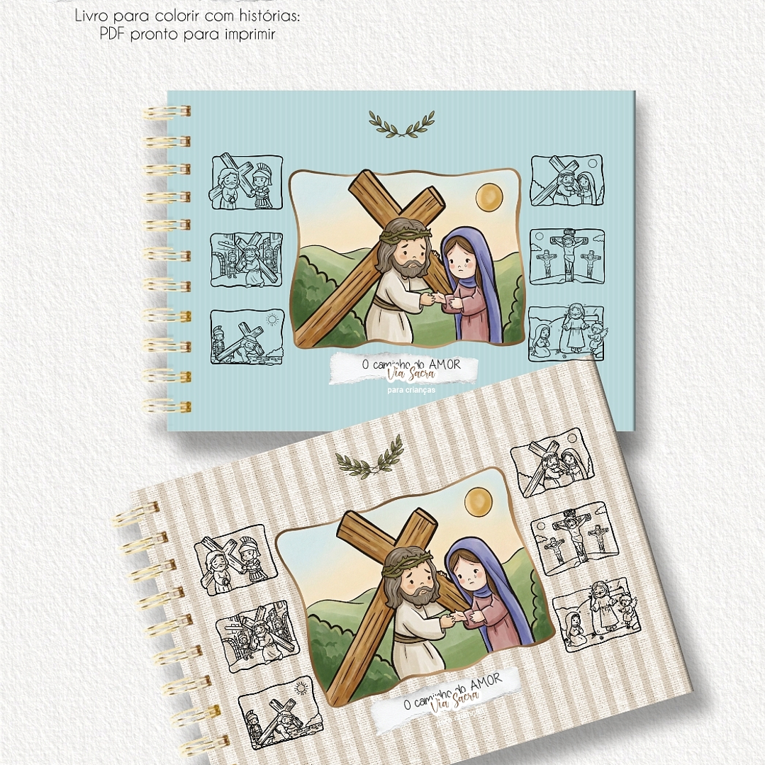 Arquivo Páscoa Livro de Colorir A5 A Caminho do Amor Via Sacra para Crianças  11