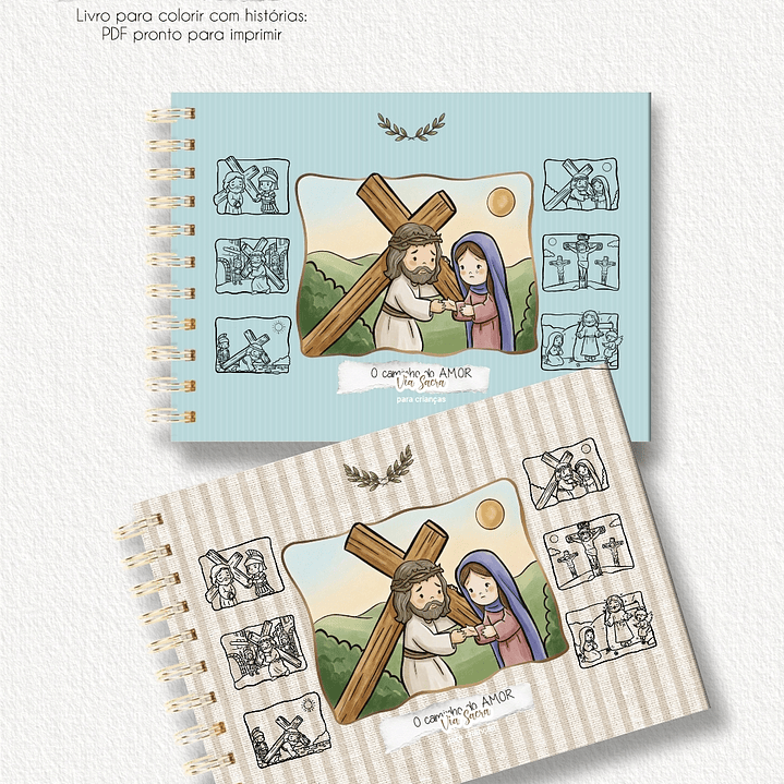 Arquivo Páscoa Livro de Colorir A5 A Caminho do Amor Via Sacra para Crianças  11