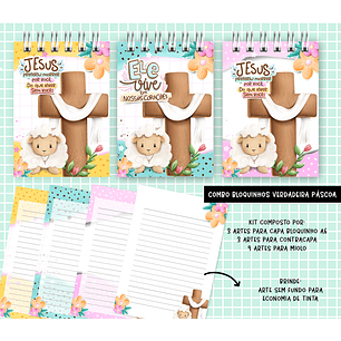Arquivo Páscoa Cristã Bloquinhos Cute 