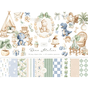 Kit Digital Páscoa Dino