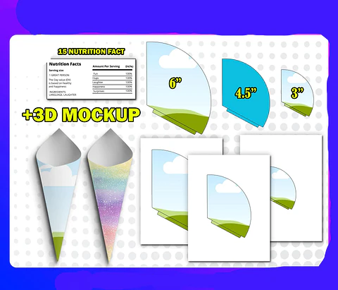 Arquivo Pack Moldes de Cone de Papel 