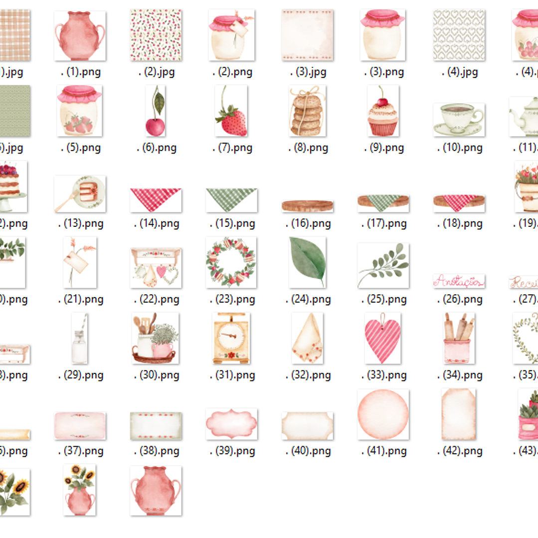 Kit Digital Floral Feito com Amor  2