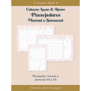 Arquivo Planejadores Mensal e Semanal