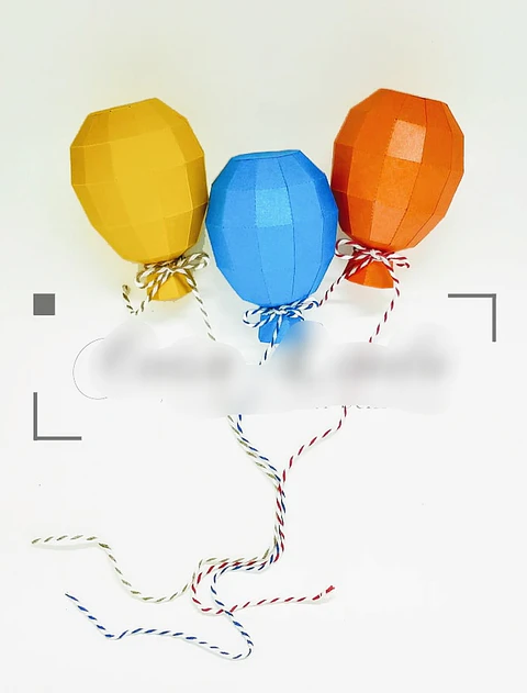 Arquivo de Corte Balão Lowpoly