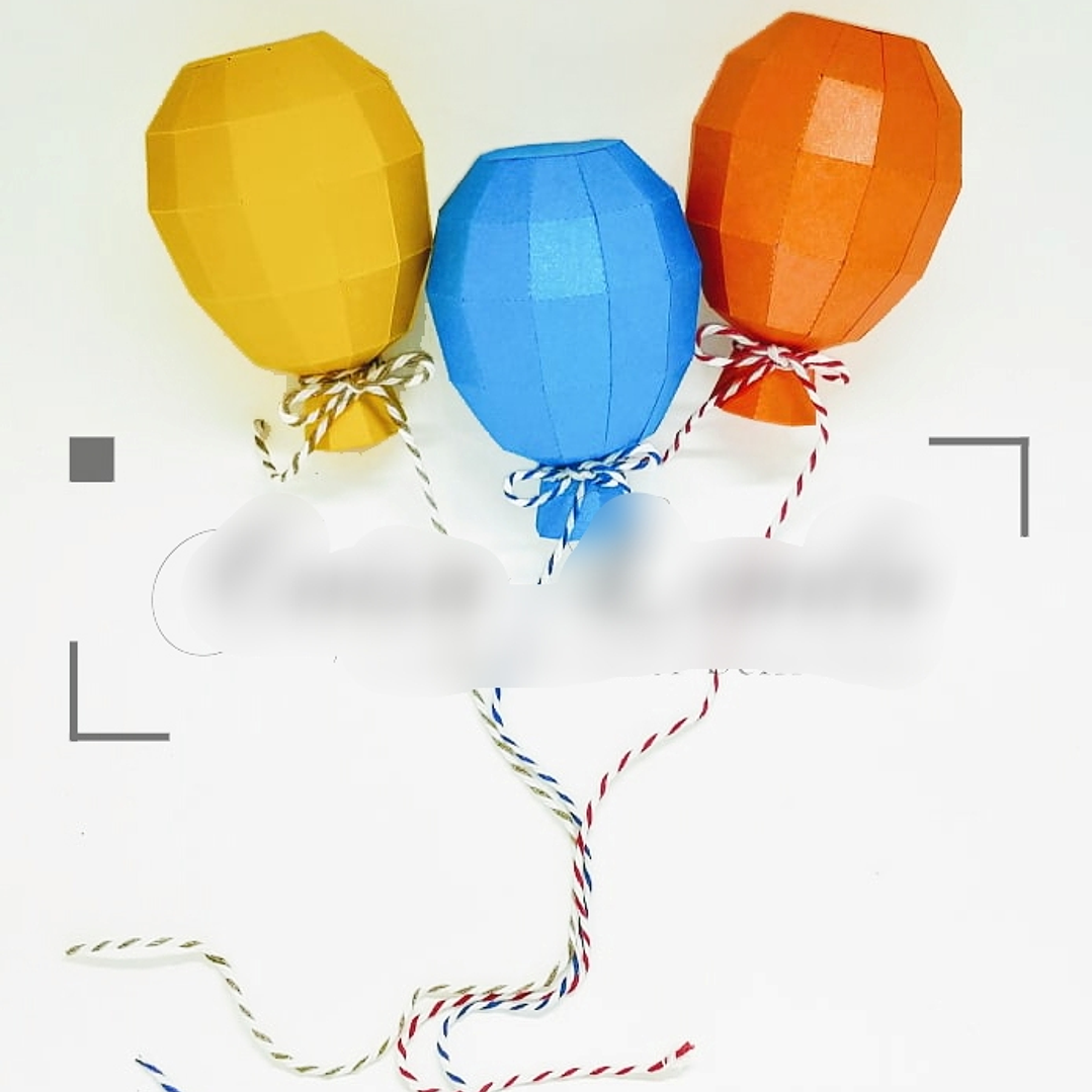 Arquivo de Corte Balão Lowpoly 1