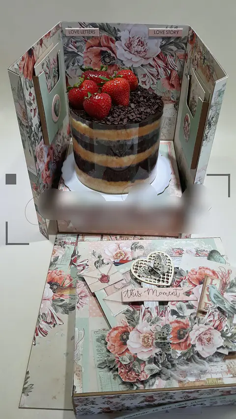 Arquivo de Corte Caixa Centrio Bolo e Gavetas Laterais 