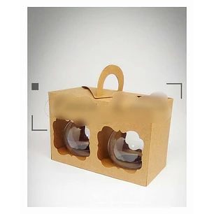 Arquivo de Corte Caixa para 2 Esferas Natalinas 