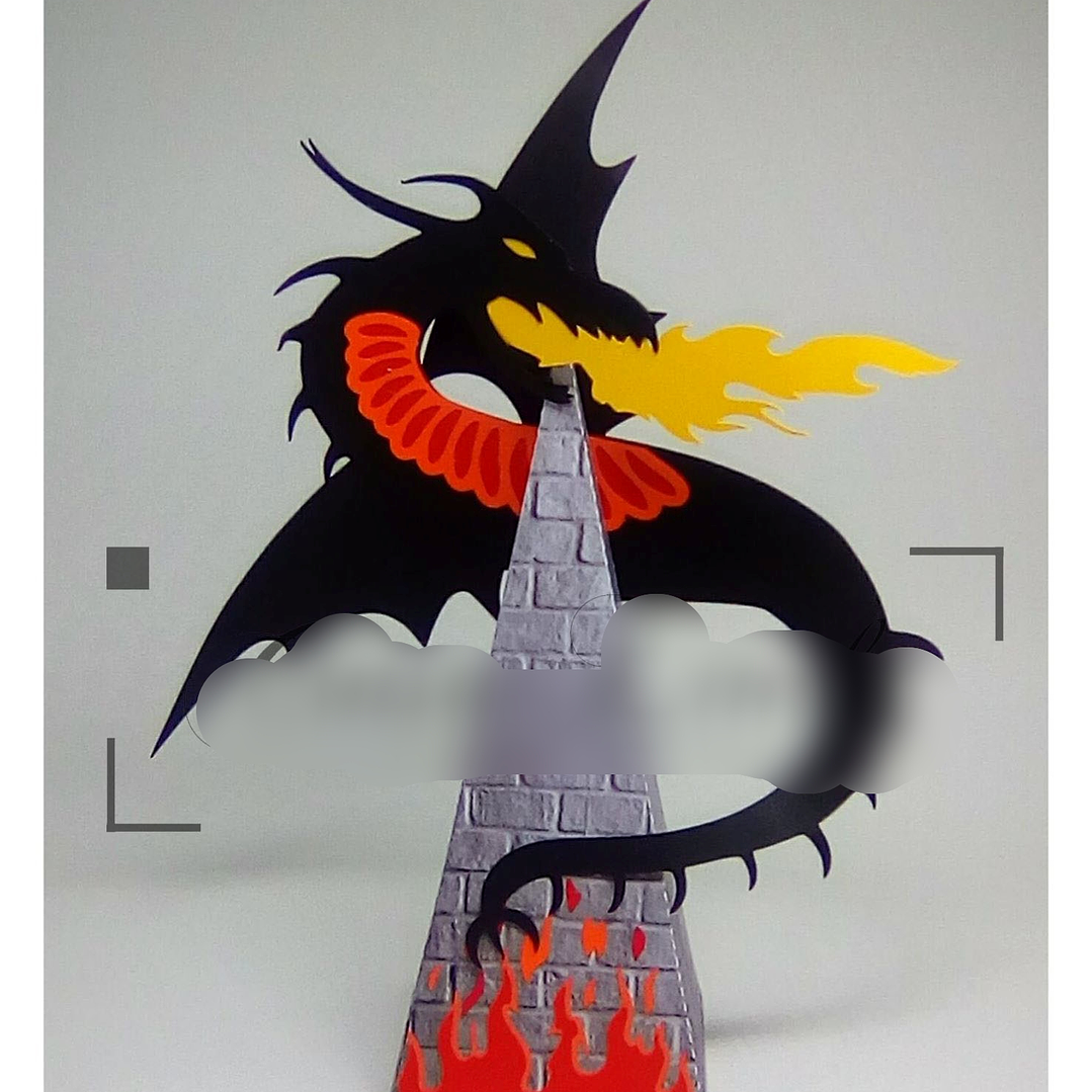 Arquivo de Corte Caixa Piramede Dragão  1