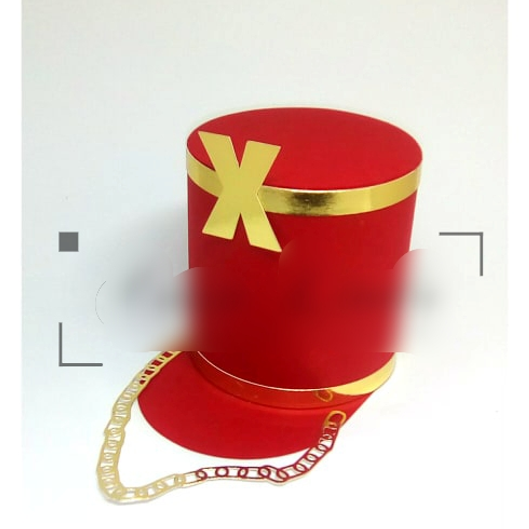 Arquivo de Corte Caixa Quepe Vermelho  1