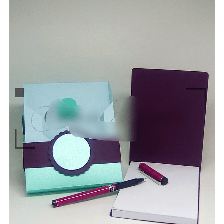 Arquivo de Corte Caixa Suporte para Bloquinho e Caneta  1