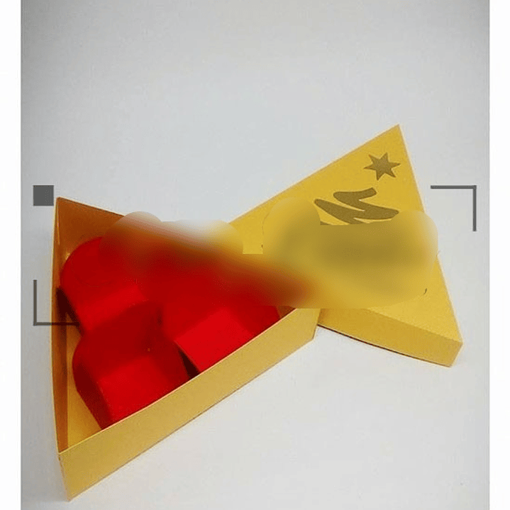 Arquivo de Corte Caixa Triangular para 3 Docinhos  1