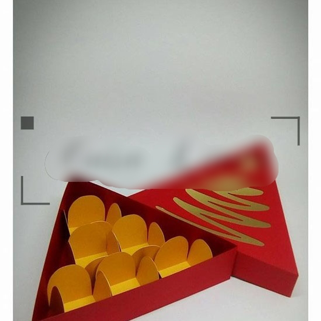 Arquivo de Corte Caixa Triangular para 6 Docinhos  1