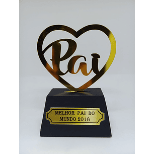 Arquivo de Corte Caixa Trofeu Coração de Pai 