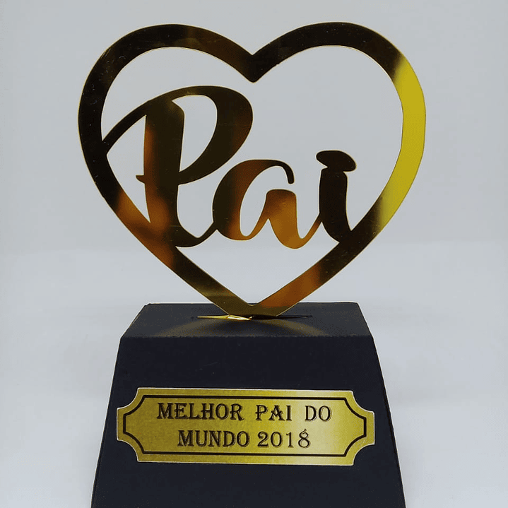 Arquivo de Corte Caixa Trofeu Coração de Pai  1