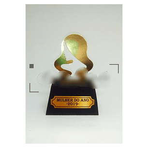 Arquivo de Corte Caixa Trofeu Face Mulher 