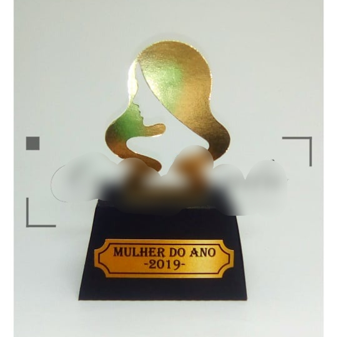 Arquivo de Corte Caixa Trofeu Face Mulher  1