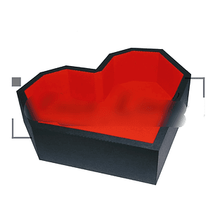 Arquivo de Corte Caixa Bandeja Coração 