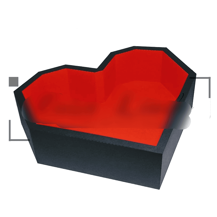 Arquivo de Corte Caixa Bandeja Coração  1