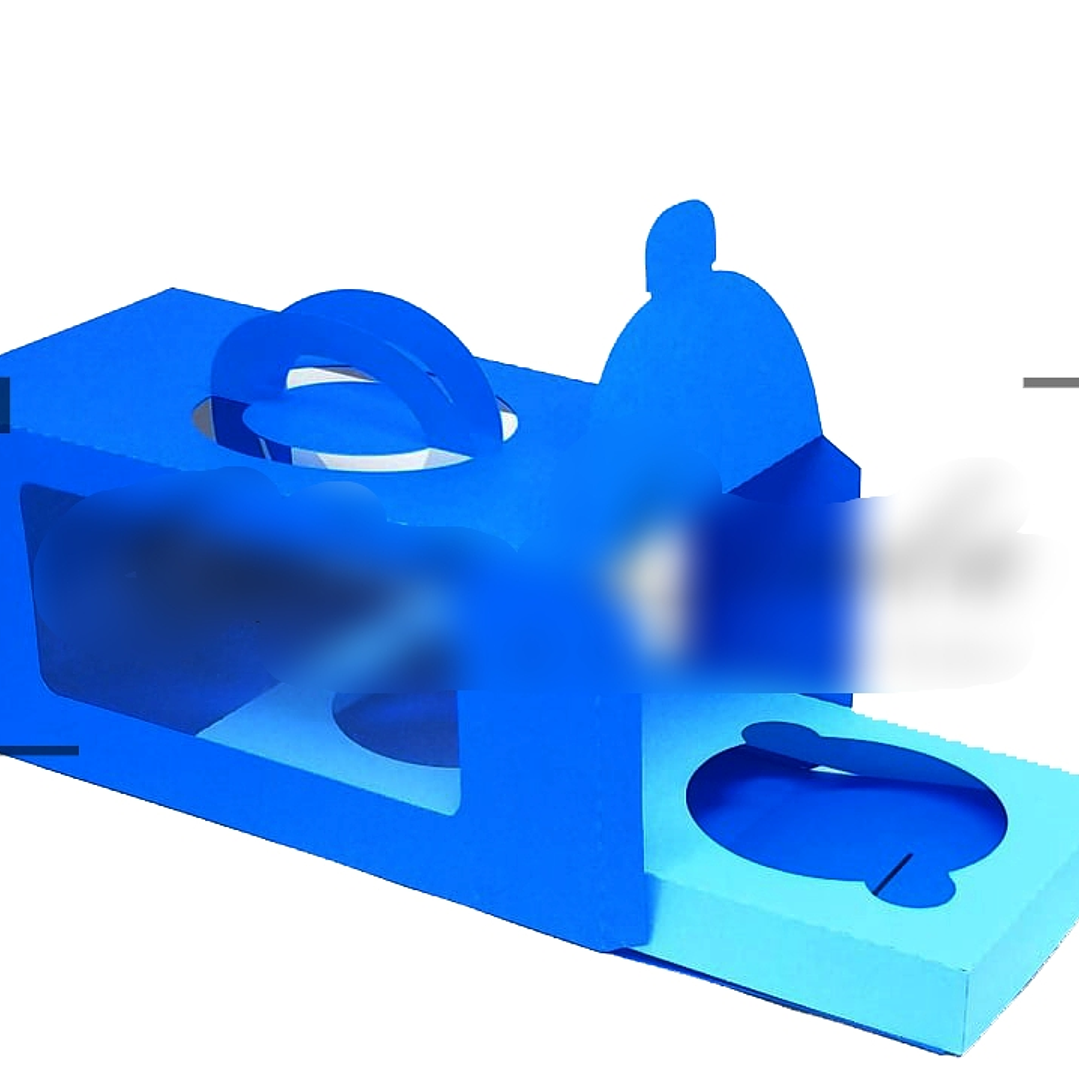 Arquivo de corte Caixa com Alça para 2 Cupcakes  1