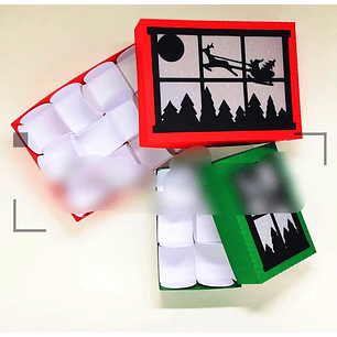 Arquivo de Corte Caixa Janela de Natal 