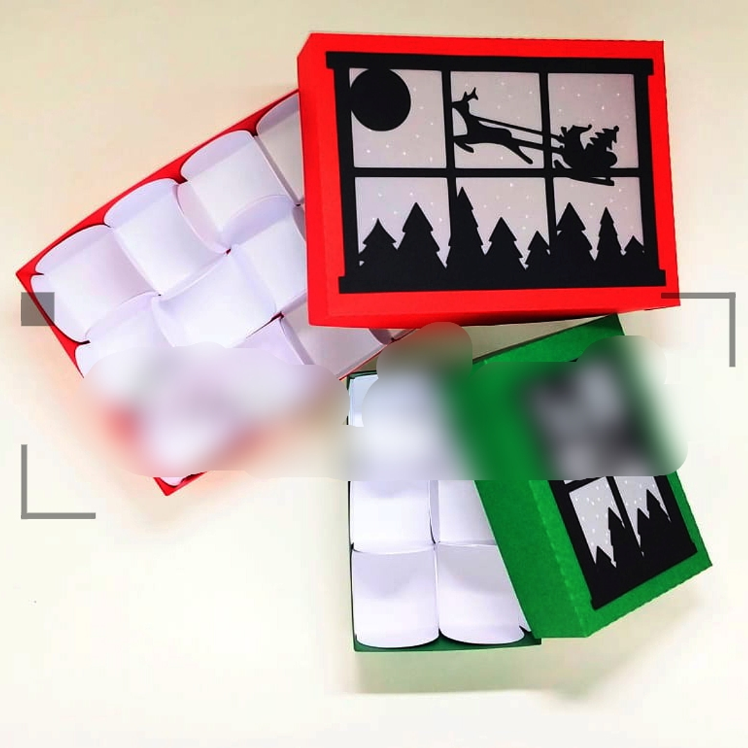 Arquivo de Corte Caixa Janela de Natal  1