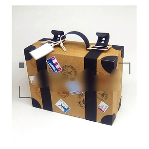 Arquivo de Corte Caixa Mala de Viagem 