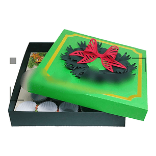 Arquivo de Corte Caixa para 15 Docinhos Estampa de Natal 